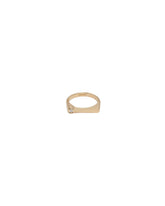 18kt Yellow Gold Signet Ring with Diamond | PDP | Antonia