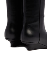 Black Leather Knee-High Boots | PDP | Antonia