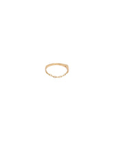 Yellow Gold Chain Ring with Diamond | PDP | Antonia