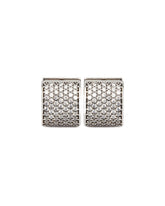 Silver-Plated Hoop Earrings with Zircons | PDP | Antonia