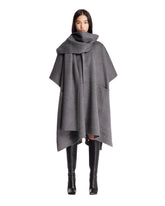 Gray Wool Cape with Scarf Collar - TOTEME | PLP | Antonia