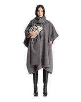 Gray Wool Cape with Scarf Collar - TOTEME | PLP | Antonia