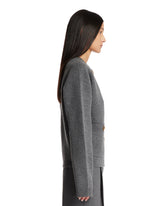 Gray Hammered Button Cardigan | PDP | Antonia