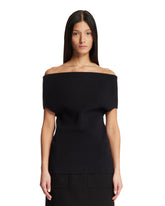 Black Off-Shoulder Top - Women's knitwear | PLP | Antonia