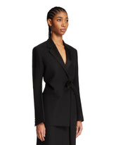 Black Blazer with Satin Lapels | PDP | Antonia