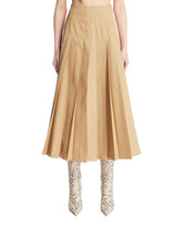 Beige Pleated Midi Skirt - Women's skirts | PLP | Antonia