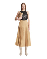 Beige Pleated Midi Skirt - Women's skirts | PLP | Antonia