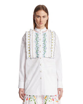 White Cotton Shirt with Embroidery | PDP | Antonia