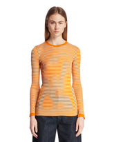 Orange Striped Long Sleeve T-Shirt | PDP | Antonia