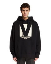 Black Chez Valentino Cotton Sweatshirt - New arrivals men's clothing | PLP | Antonia