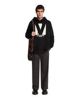 Black Chez Valentino Cotton Sweatshirt - New arrivals men's clothing | PLP | Antonia