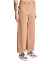 Beige Cotton Trousers | PDP | Antonia