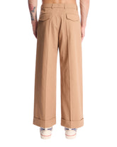 Beige Cotton Trousers | PDP | Antonia