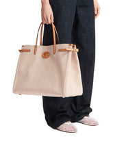 Beige Medium Antibes Shopping Bag | PDP | Antonia