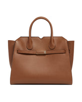 Brown Large Milan Leather Bag | PDP | Antonia