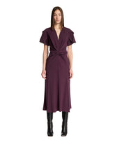 Abito Midi Viola In Lana - VICTORIA BECKHAM DONNA | PLP | Antonia