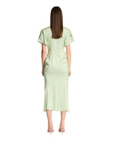 Green Midi Viscose Dress | PDP | Antonia