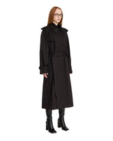 Black Double-Breasted Trench Coat | PDP | Antonia