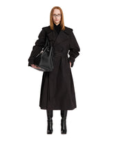 Black Double-Breasted Trench Coat | PDP | Antonia