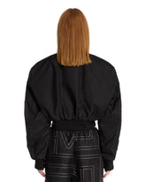 Black Cropped Bomber Jacket | PDP | Antonia