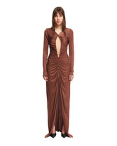Brown Cut-out Ruched Dress - SALE WOMEN | PLP | dAgency