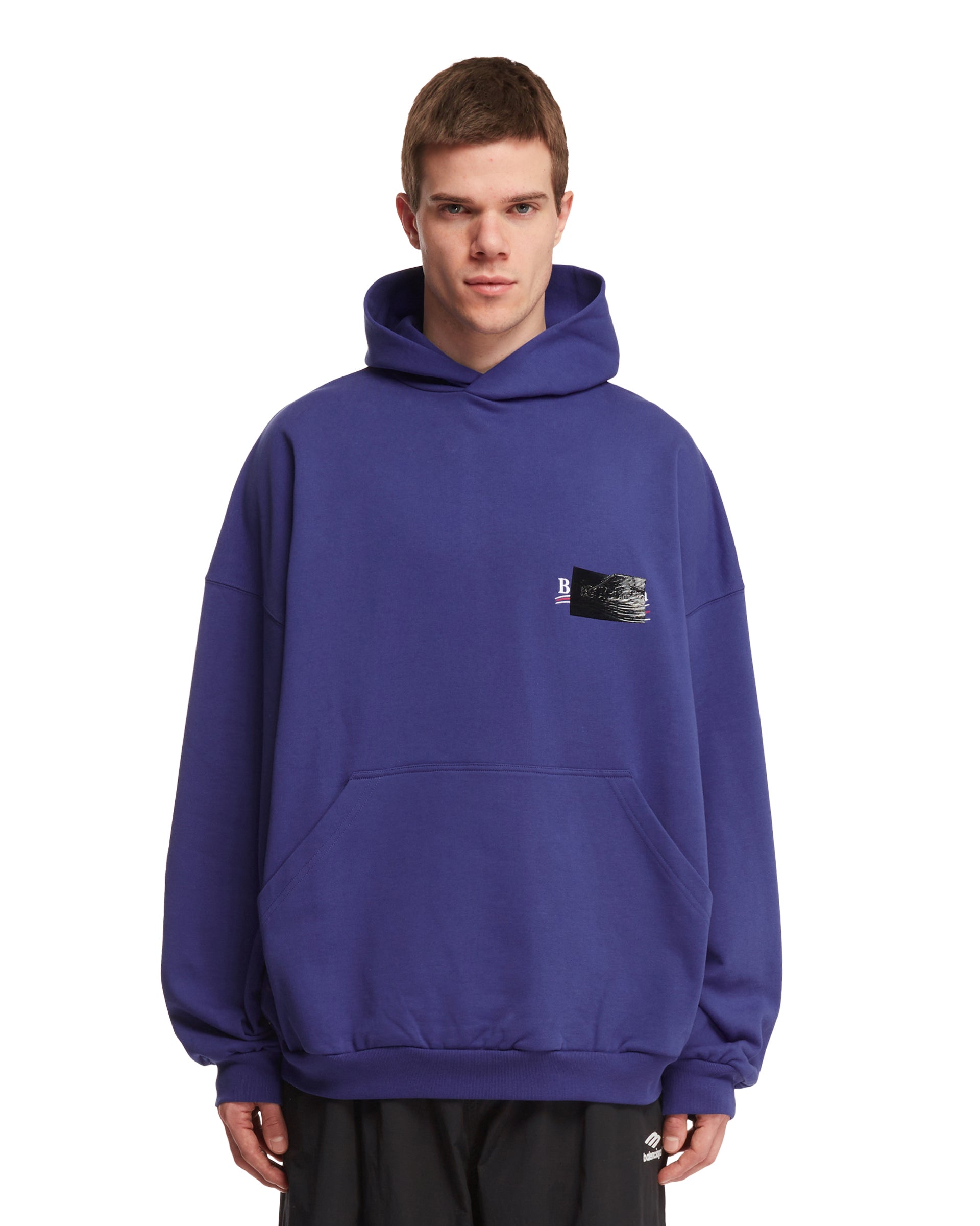 Balenciaga receipt hoodie blue new arrivals